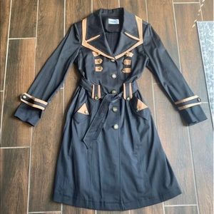 Trench coat for women black size M turkish style